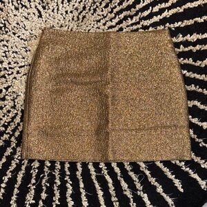 Shimmering Gold Mini Skirt